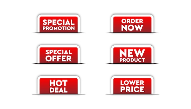 Banner set venta rojo.