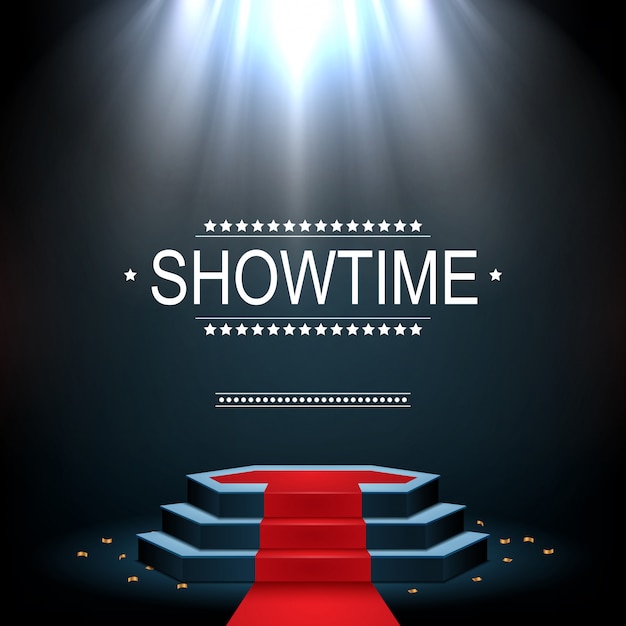 Vector banner de showtime