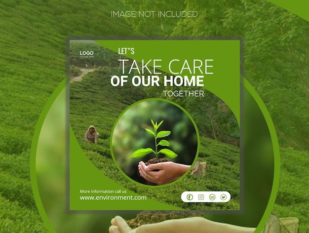 Banner de sitio web o publicación de instagram corporate unique nature plantilla de diseño de publicación en redes sociales