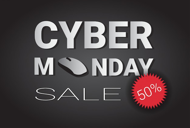 Vector banner de super oferta de cyber monday