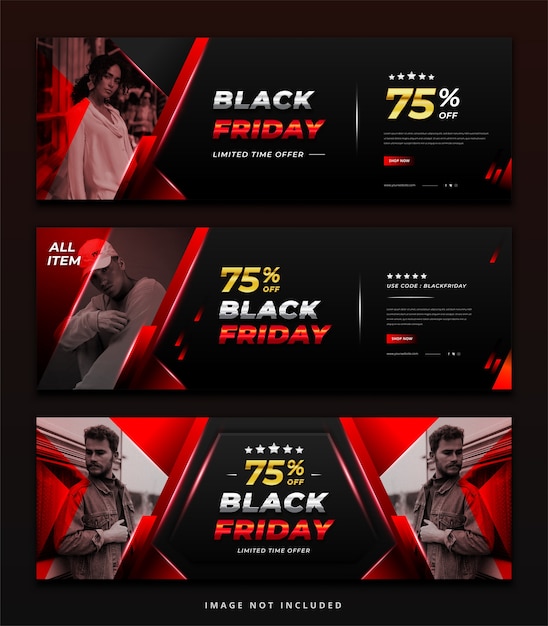 Vector banner de super rebajas de viernes negro