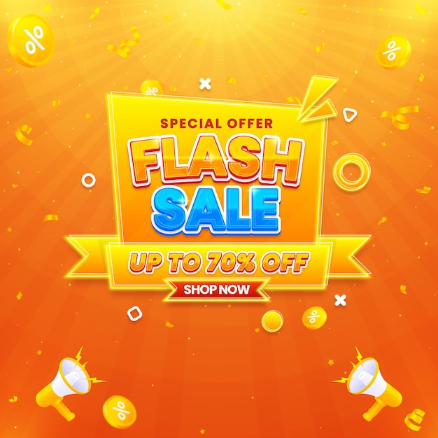 Banner de súper venta con descuento con efectos de iluminación coloridos y diseño elegante