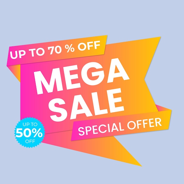 Banner de súper venta Ilustración vectorial Template de banner de súper venda Diseño de banner para ofertas especiales