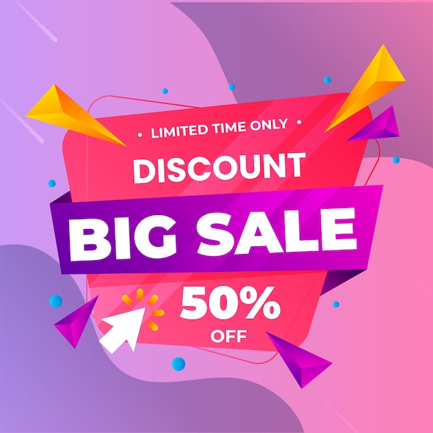 Banner de súper venta Ilustración vectorial Template de banner de súper venda Diseño de banner para ofertas especiales
