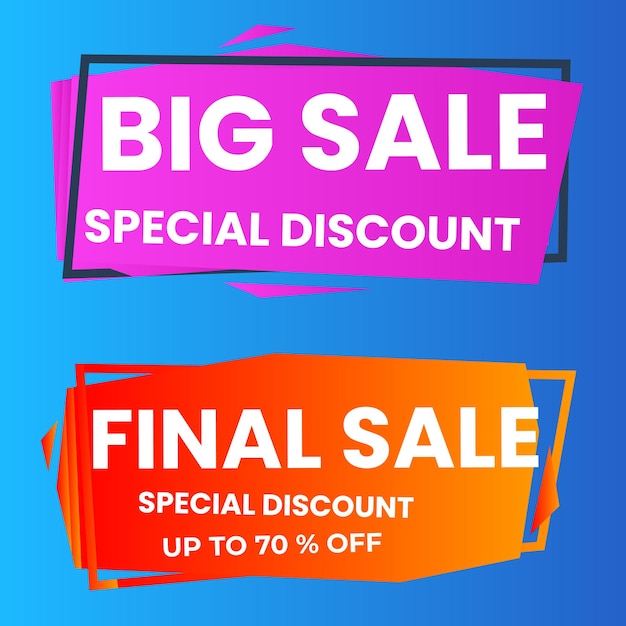 Banner de súper venta Ilustración vectorial Template de banner de súper venda Diseño de banner para ofertas especiales