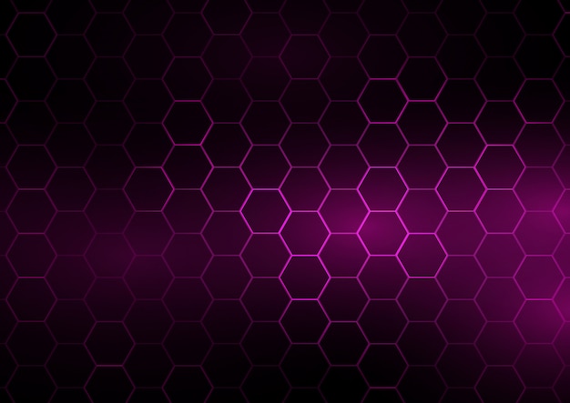 Banner techno con diseño hexagonal