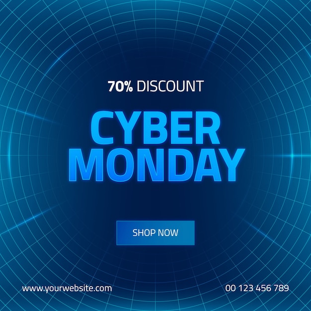 Banner de tecnología Cyber Monday