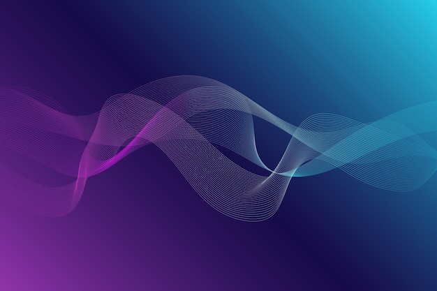 Banner de tecnología digital concepto de fondo azul púrpura con efecto de luz de tecnología