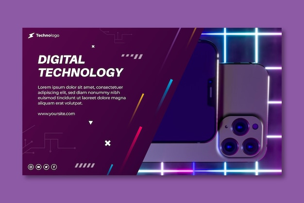 Banner de tecnología y futuro