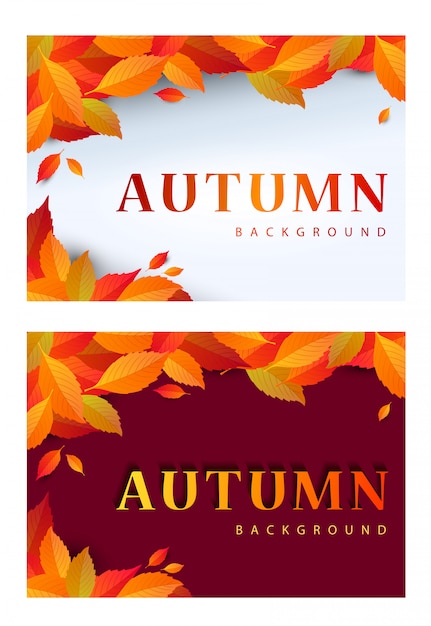 Banner temporada de otoño.