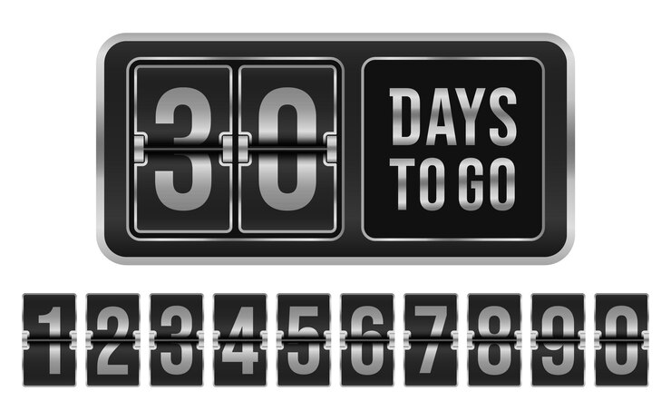Banner de temporizador de cuenta regresiva de número promocional de venta
