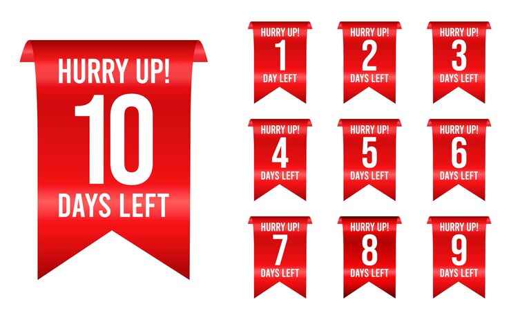 Banner de temporizador de cuenta regresiva de número promocional de venta