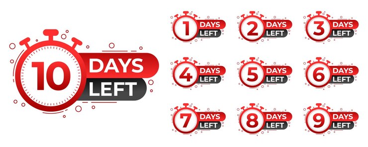 Banner de temporizador de cuenta regresiva de número promocional de venta
