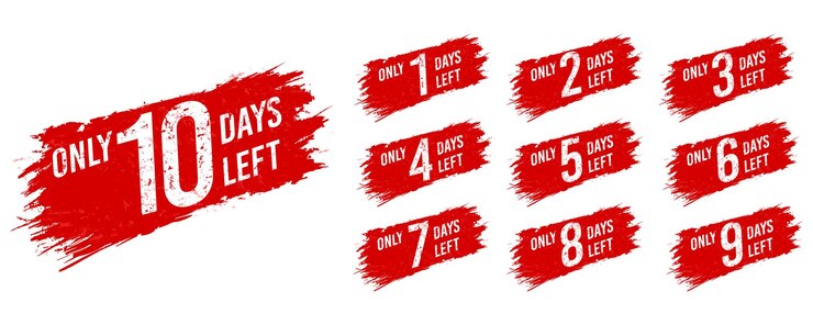 Banner de temporizador de cuenta regresiva de número promocional de venta