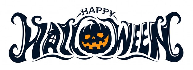 Banner de texto feliz halloween