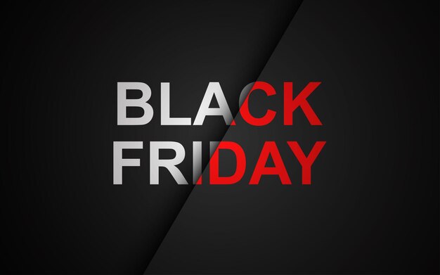 Banner de tipografía para el Black Friday Plantilla de diseño para la publicidad de promociones de ventas del Black Friday