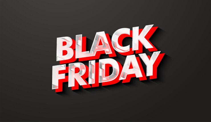 Banner de tipografía de viernes negro