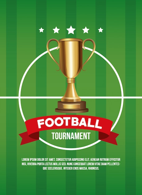 Banner de torneo de fútbol con información