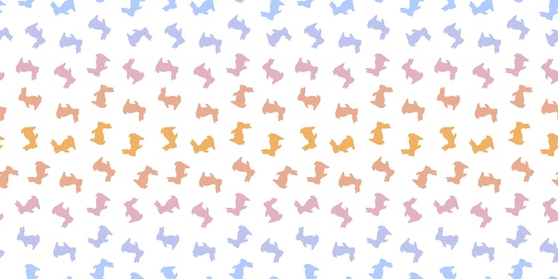 Banner transparente con conejos de colores