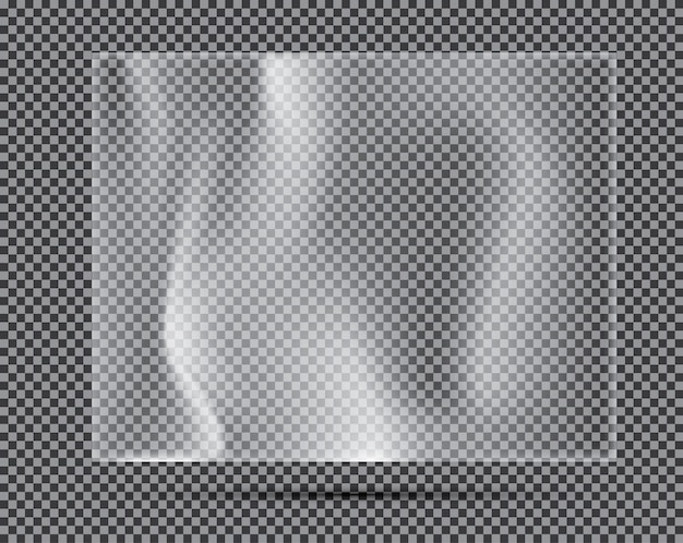 Banner transparente de polietileno ligero. Ilustración de vector.