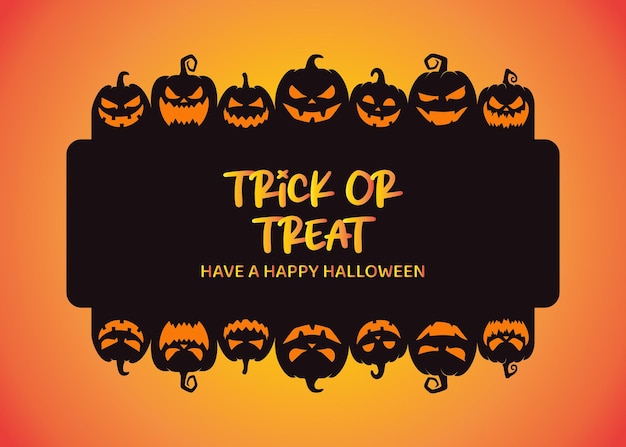 Vector banner de truco o trato feliz publicación en redes sociales de halloween