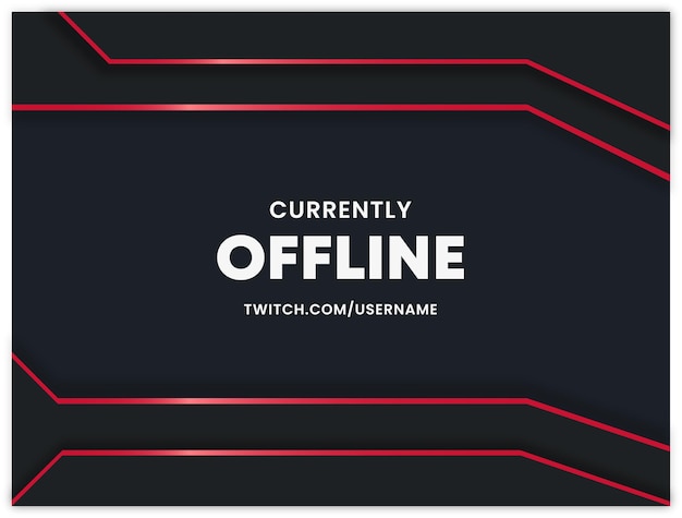 Banner de Twitch sin conexión