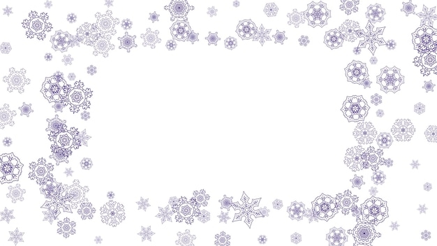 Vector banner de vacaciones de navidad y año nuevo de copos de nieve