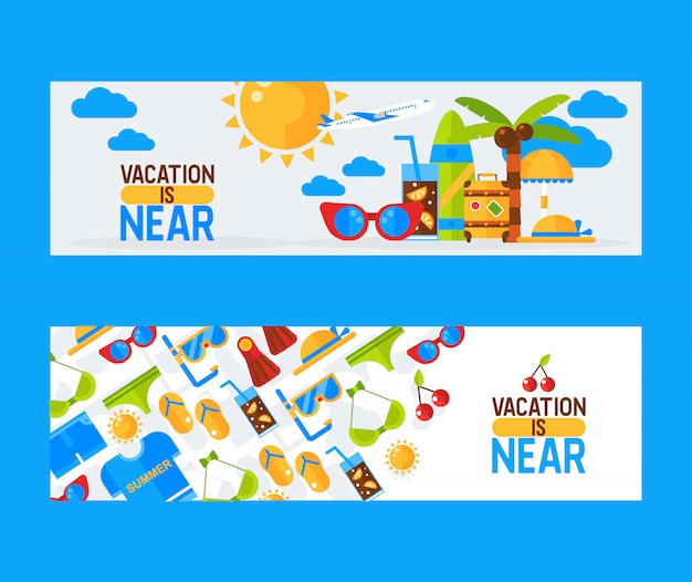 Banner de vacaciones de verano