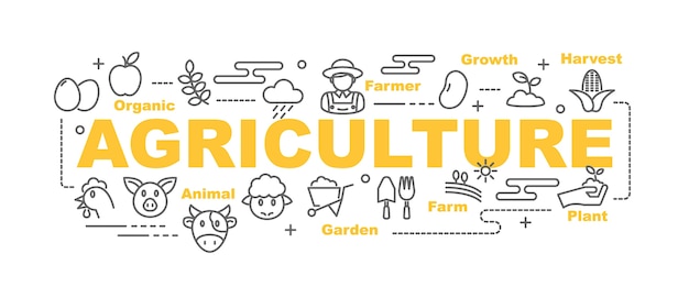 banner de vector de agricultura