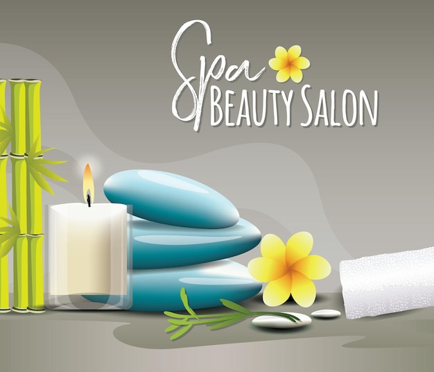 Vector banner de vector de anuncio de salón de belleza spa