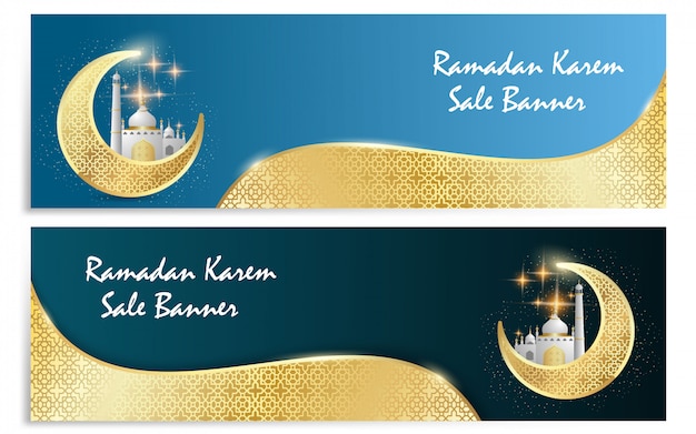 Banner de vector de ramadan kareem
