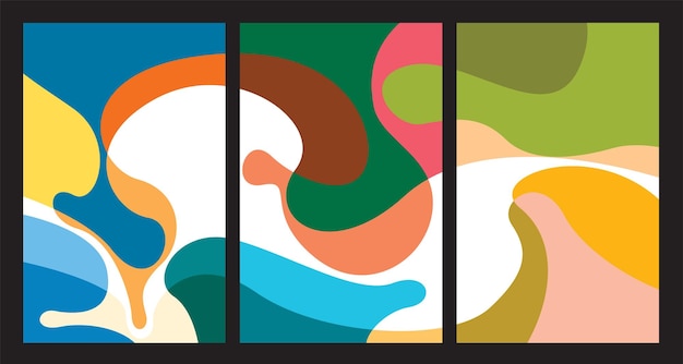 Banner vectorial del Festival de Música Electrónica de Verano Abstracto y Colorido
