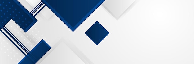 Banner vectorial largo abstracto azul Fondo mínimo con flechas y espacio de copia para el texto Banner web de portada de Facebook