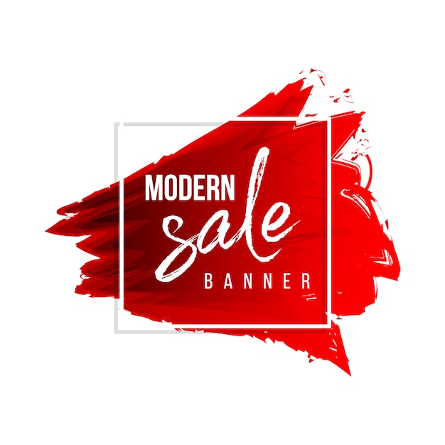 Banner de venta de acuarela moderna