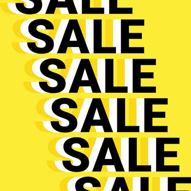 banner de venta amarillo, publicidad, promoción