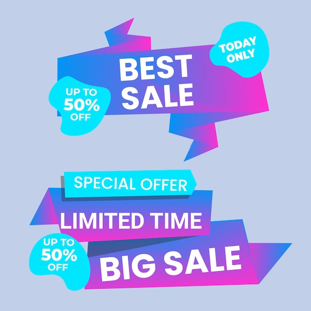 Banner de venta caliente Oferta especial por tiempo limitado Gran venta con descuento de hasta 50 dólares Ilustración vectorial
