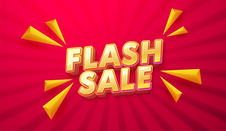 Banner de venta de cartel de venta flash
