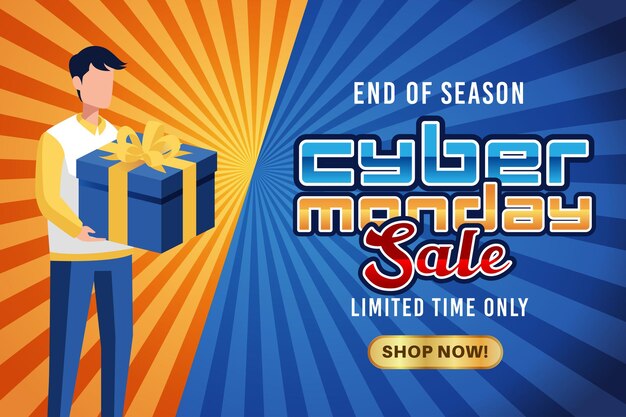 Banner de venta de cyber monday