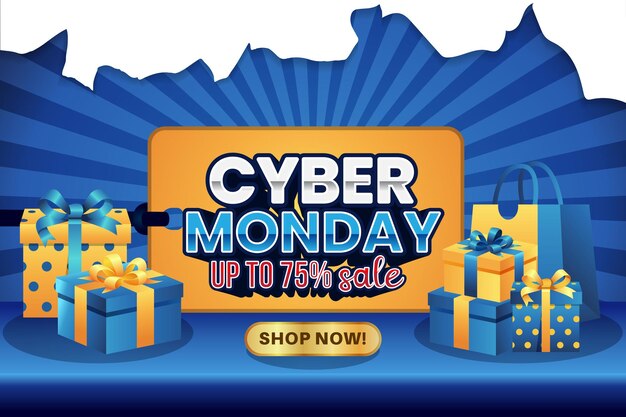 Banner de venta de cyber monday