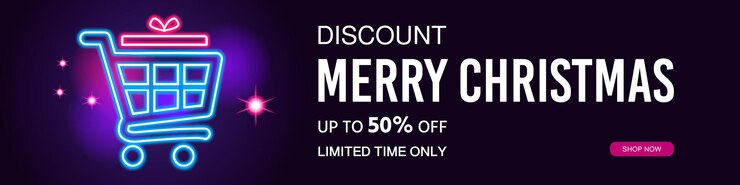 Vector banner de venta de descuento de feliz navidad