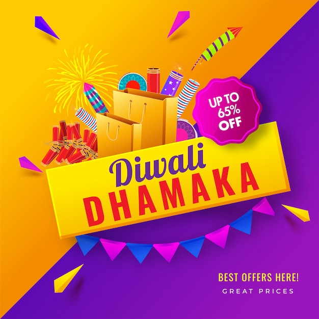 Banner de venta de diwali.