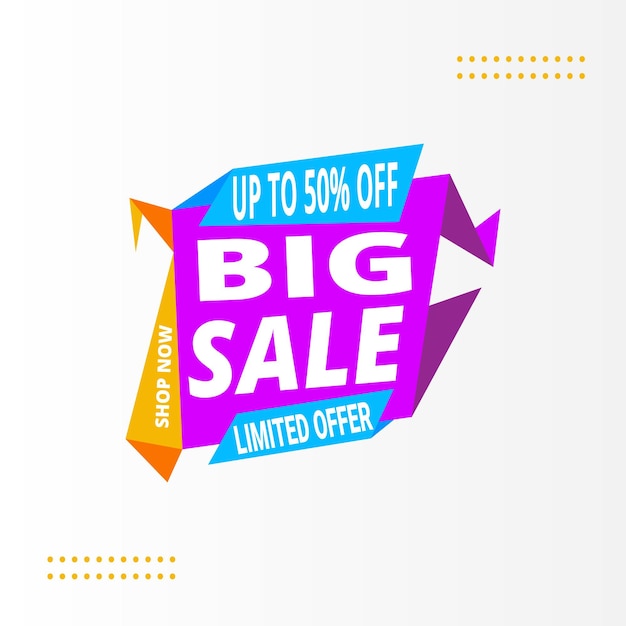 Banner de venta Especial oferta de venta grande descuento mejor precio mega venta banner