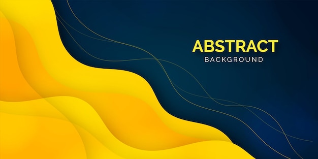 banner de venta de estilo moderno de vector libre azul y amarillo abstracto para estilo de capas de publicación social