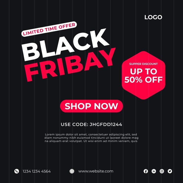 Banner de venta de fondo moderno de viernes negro