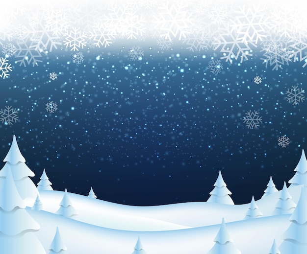 Vector banner de venta de invierno con copo de nieve y fondo de brillo