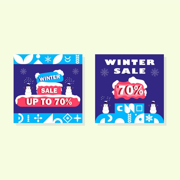 Banner de venta de invierno