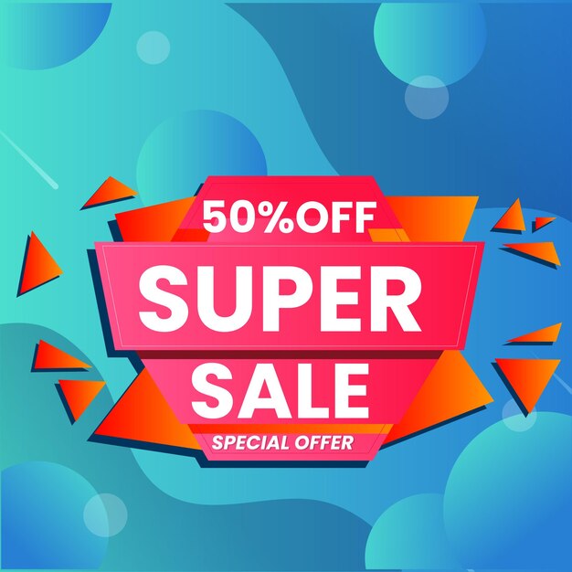 Banner de venta mega 3D realista moderno con descuento plano fondo de ilustración vectorial abstracto Temp