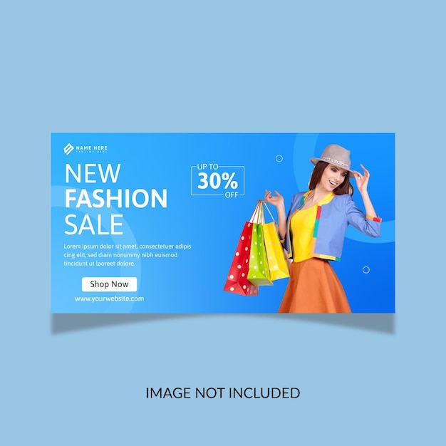 Banner de venta de moda de instagram
