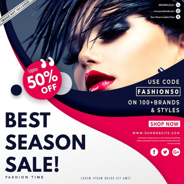 Banner de venta de moda moderna