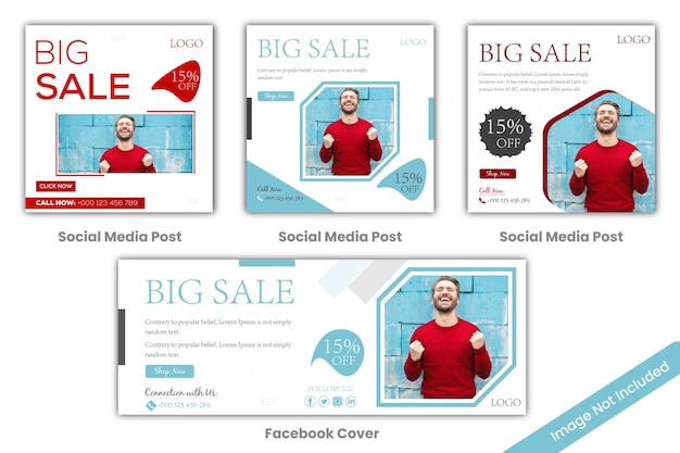 Vector banner de venta de moda para portada de facebook en redes sociales y publicidad web